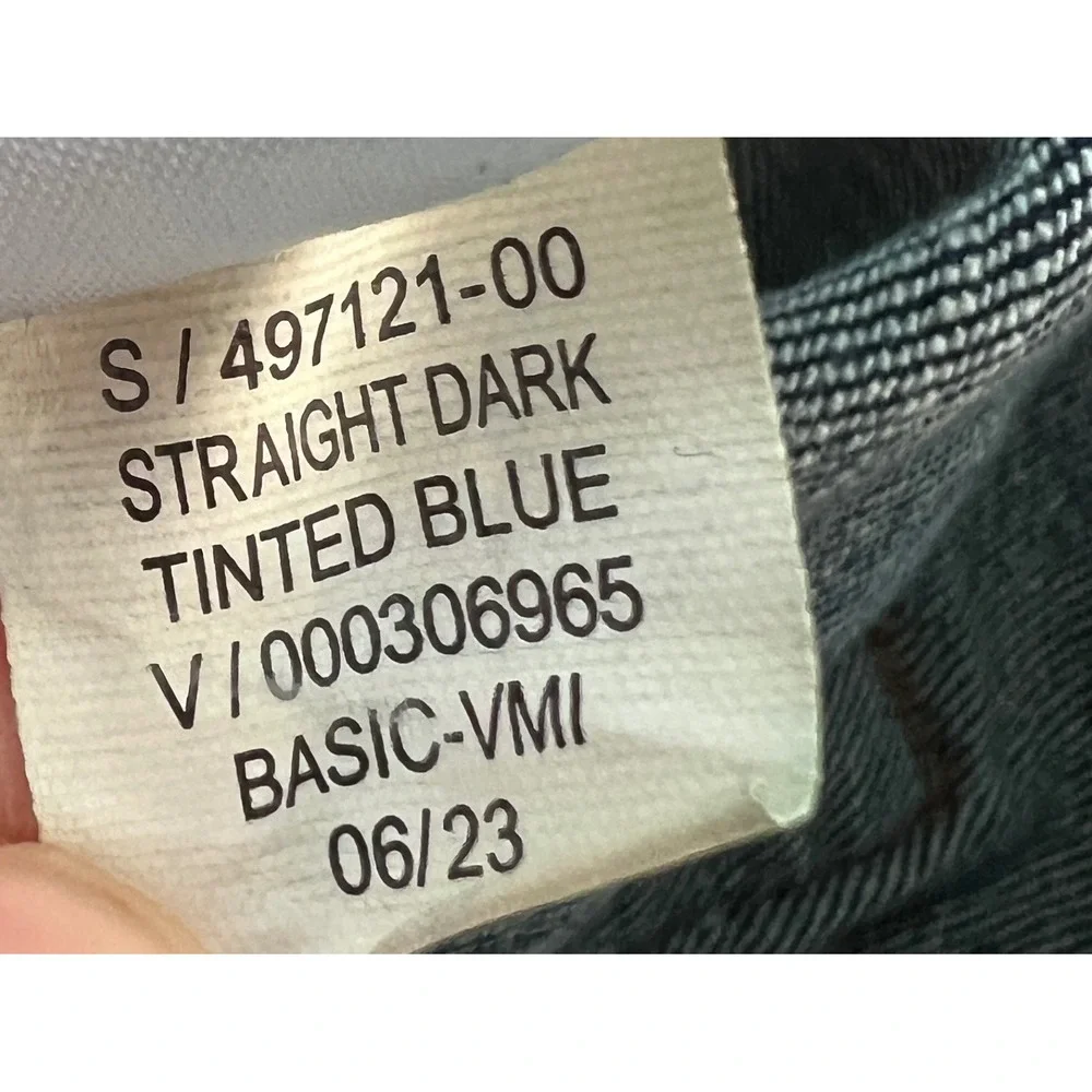 Gap Straight Jeans Mens 28x30 Dark Tinted Blue Excellent 497121-00 Stretch Denim
